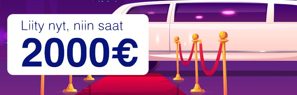 Head to the rhythm of BlueVegas with a €2000 welcome bonus!